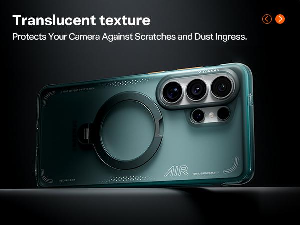 TORRAS Q3Air for Samsung S26Ultra with 360° Ring Stand & Airbag Protection 4-Meter Anti-Fall Shockproof Cover