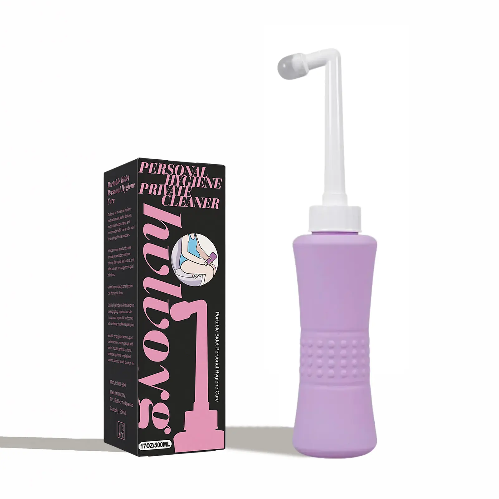 5 Styles 17 OZ Peri Bottle for Postpartum, Portable Bidet, Perineal Bottle for Postpartum Essential, Upside Down Peri Bottle for Postpartum Recovery, Postpartum Care with Carrying Bag, Cleansing Plastic Silicone Daily Gentle Gift Mum