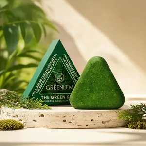 Usman Grass Oriental Arborvitae Leaf Shampoo Bar – Hair Growth & Anti-Hair Loss Bar for Thinning Hair | Strengthens Roots, Oil Control, Dandruff Relief, Repair | Natural Herbal Solid Shampoo for Men & Women
