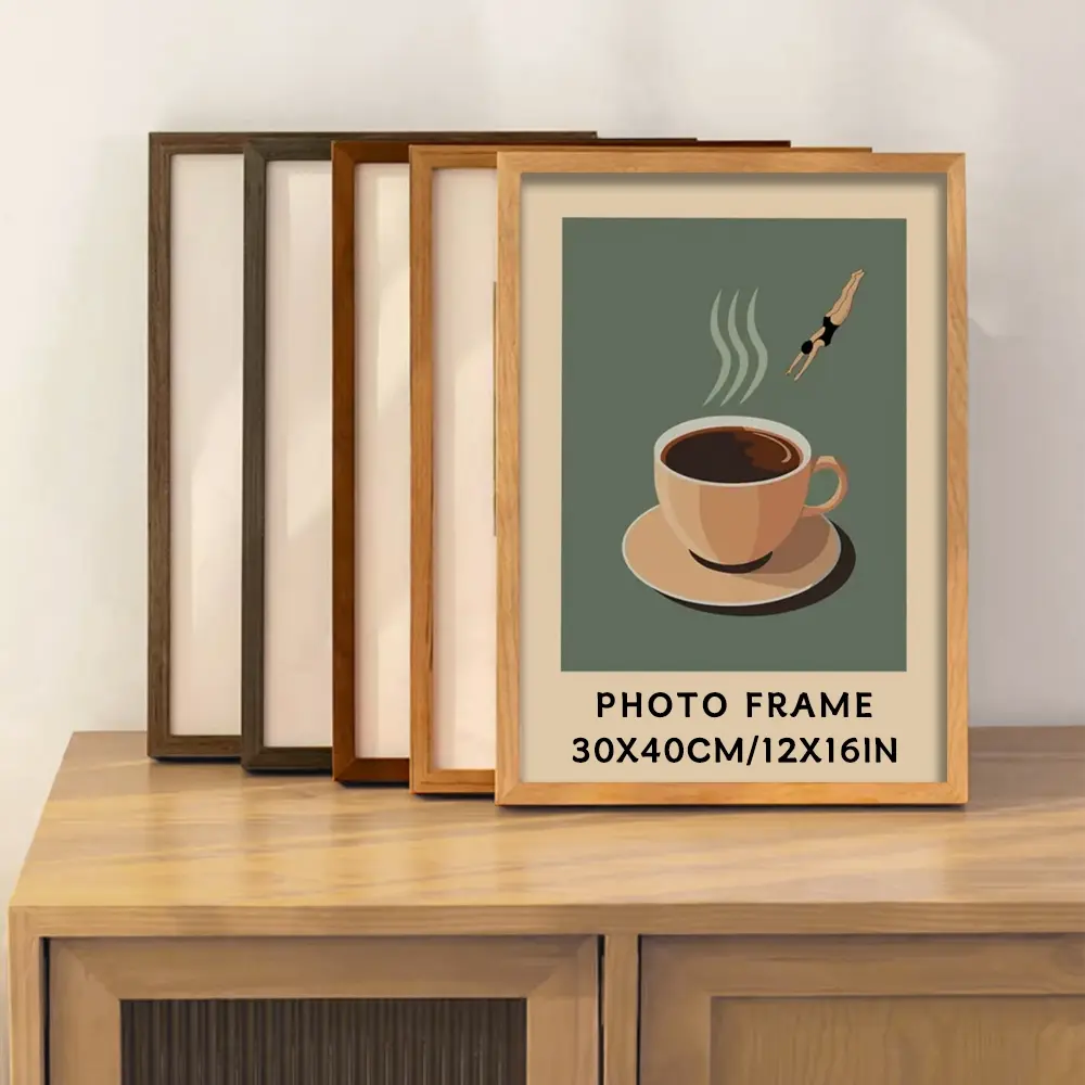 3pcs A4 21x30cm/30x40cm Mdf Wood Frame, Bedroom Living Room Home Decoration, Wall Art Picture Frame, Photo Frames, Tabletop and Wall Mounting, Home Office Frame, Wall Picture Frames