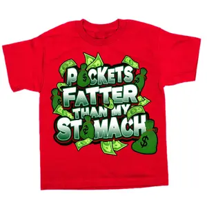 Pockets Fatter Than My Stomach Big and Tall T-Shirt - Casual Classic Menswear Top for Everyday Wear True to Size Comfortable Fit Red Tee