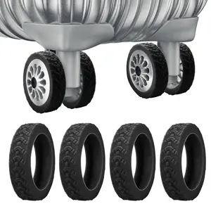 Silicone Luggage Wheel Cover (8 Counts), Travel Wheel Protector, Anti-noise Wheel Covers for Luggage, Travel Trolley, Rotating Chair, Stool, Wheel Cover for Outdoor Travel, Travel Accessories, Christmas Gift