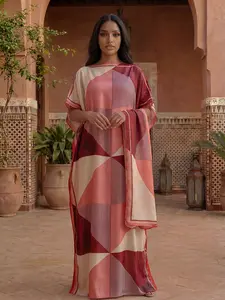 Women's Spring Summer Geometric Pattern Robe Set, Thin Loose Fit Shawl Scarf, Casual Beach Sun Protection Satin Silk Scarf, Swimwear Cover Up, Beach Cover Ups, Swimsuit Cover Ups, Summer Coverup