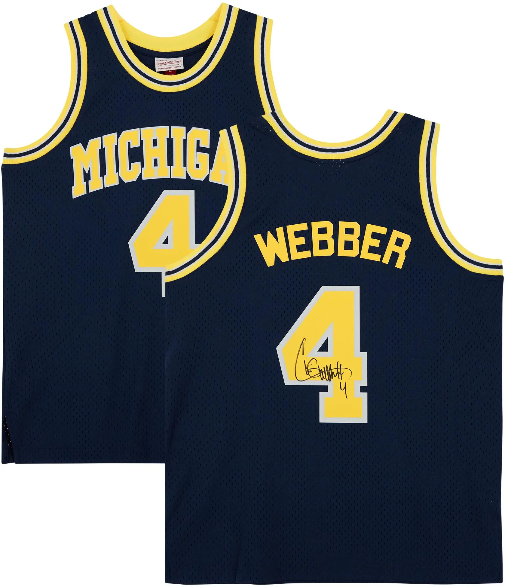 Chris Webber Michigan Wolverines Autographed Navy 1991 Mitchell & Ness Swingman Jersey - Fanatics Authentic Certified