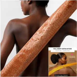 African Exfoliating Net Bath Sponges Reusable Nylon Full Body Washcloth Towel for Smooth Skin Healthy Glow in Multiple Colors Personal Shower 45 Inches Long Stretchy