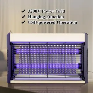 Electric Bug Zapper 3200V Mosquito Zapper Killer Indoor Insect Killer with Hanging Chain Removable Collection Tray Bug Zapper
