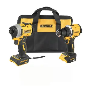 DeWalt DCD805 & DCF850 M18 20V Brushless Combo Tool Kit, Multipurpose Set For Home Remodeling And Furniture Installation, Built With Ergonomic Grip And Stable Power Output, Complete Kit Includes Rechargeable Battery, Fast Charger And Durable Storage Bag