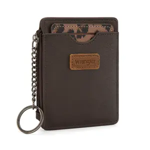 Wrangler Credit Card Wallet Slim Credit Card Holder Rfid Blocking Small Wallet for Women Soft with Keychain and Camo Interior
