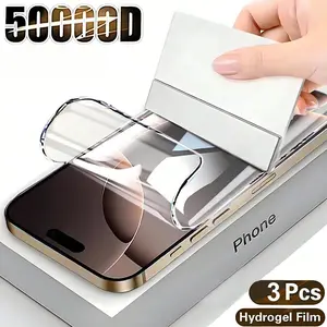 HD Clear Phone Screen Protector, Scratch Proof Water Gel Screen Protector, Protective Phone Accessories Compatible with iPhone 16 15 14 13 12 11 XR SE, Cover