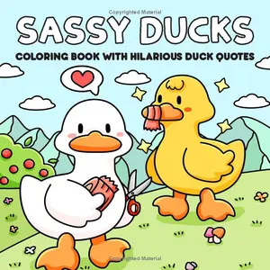 Sassy Ducks: Funny Adult Coloring Book With Hilarious Duck Quotes and Lighthearted Sarcastic Humor for Stress Relief and Relaxation