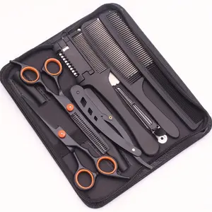 Salon-quality 3-piece Hair Cutting Scissors Kit-professional Thinning Shears+razor Comb+detangling Apple Comb with Ergonomic Grip Design for Stylists & Home Use (6'' Japanese Steel)