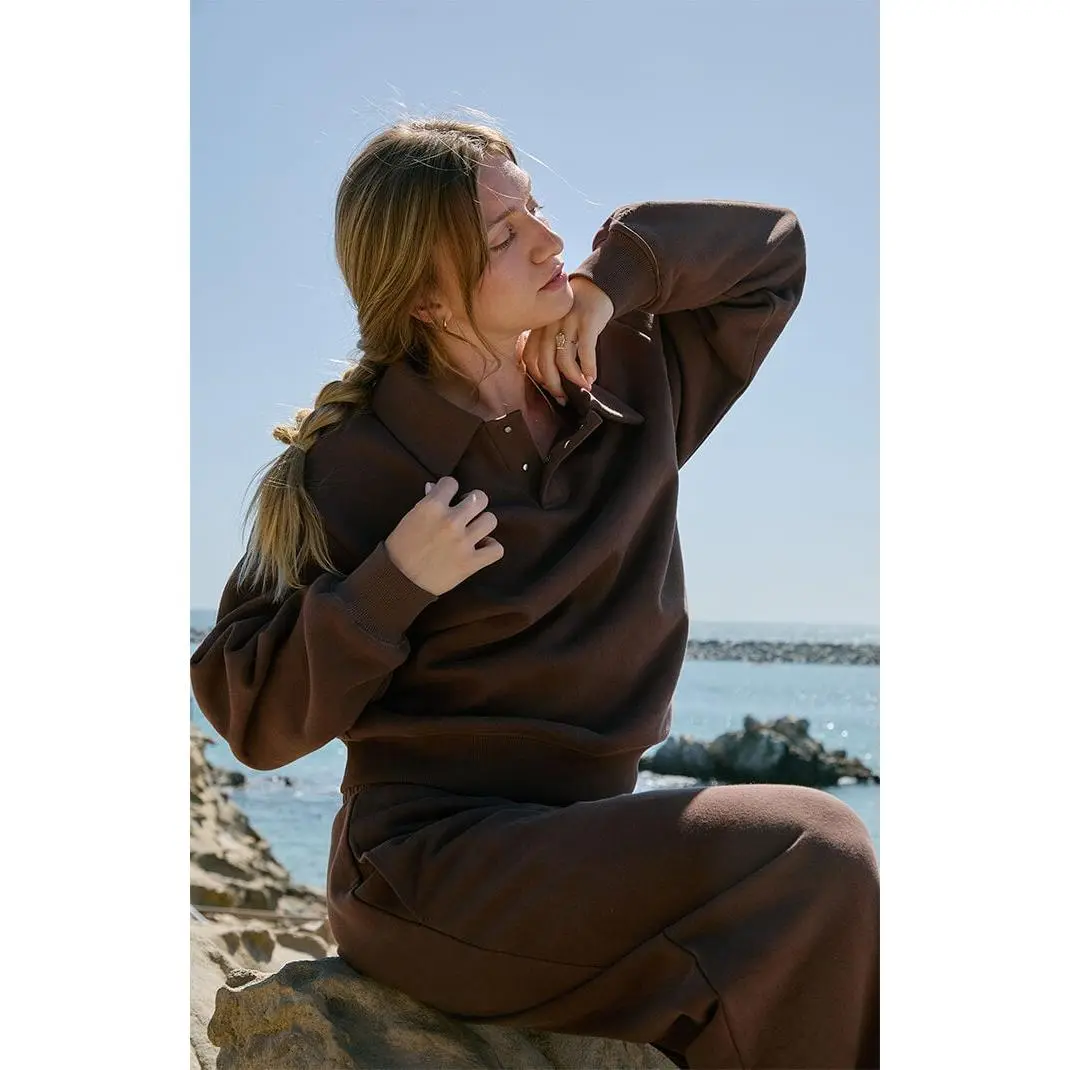 ANNAXPACSUN Women's Hermosa Polo Sweatshirt
