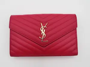 Pre-owned Yves Saint Laurent leather Shoulder Bags YSL Cassandre Chain Wallet Shoulder Bag