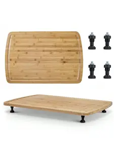 30 In Stove Top Cover Board, Extra Large Cutting Board With Groove, Adjustable Legs For Gas, Electric Stove, Chopping Board For Rvs, Kitchens Sink, Camping, Countertop Chopping Board For Extra Spac