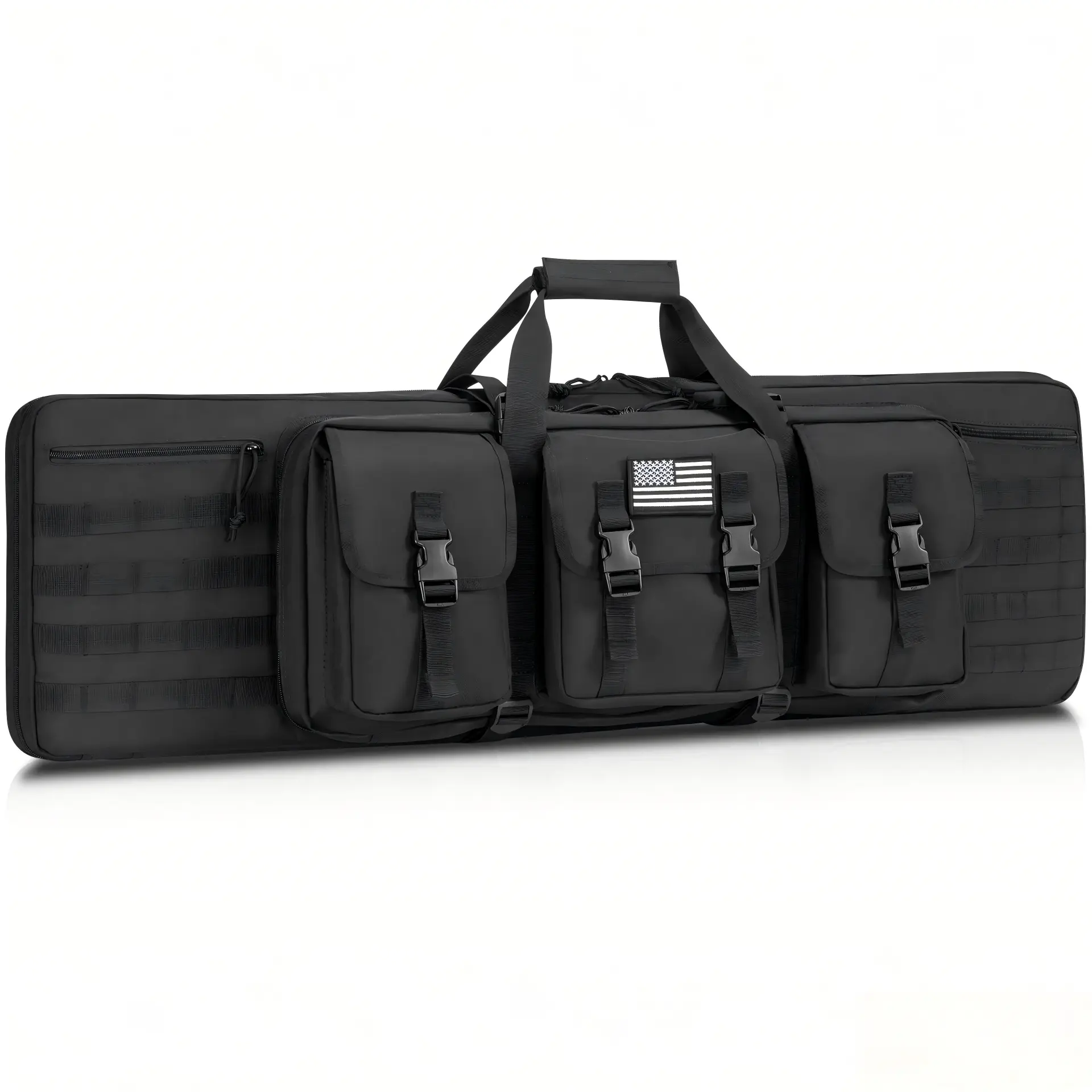 Long Soft Hunting Storage Case, Double Gears Bag with Lockable Zipper & Molle System for Outdoor Hunting
