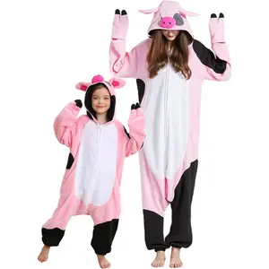 Onesie,Women and Mens  Piebald Pig Onesie Halloween Costume Christmas Pajamas Sleepwear