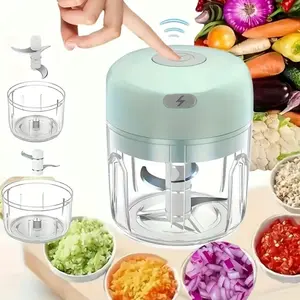 Electric Garlic Chopper, USB Rechargeable MiniPortable, Garlic GrinderMasher, Wireless Food Processor, Multifunctional Food Chopper for Ginger, Chili,Fruit, Meat, Kitchen Appliances, Vegetable Chopper, Household Appliances, Multifunctional Durable Chopper