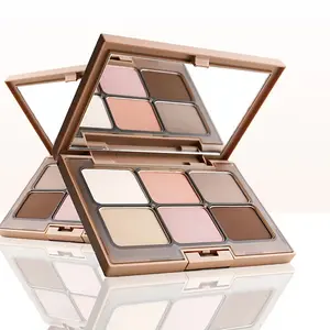 Multipurpose 6 Color Matte Eyeshadow Palette, Long-Lasting Highly Pigmented Blendable Smooth Makeup for Girls, Earth Tones for Natural Looks and Winter Style