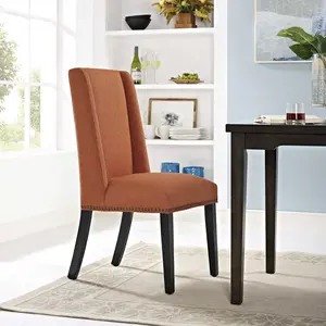 Modway Baron Fabric Dining Chair in Orange