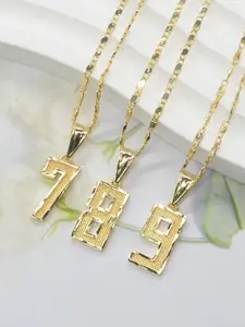 Fashion Simple Geometric Texture Metal Pendant Necklace, Unisex Daily Wear Jewelry, Best Valentine's Day Party Christmas Gift, Exquisite Jewelry Gift