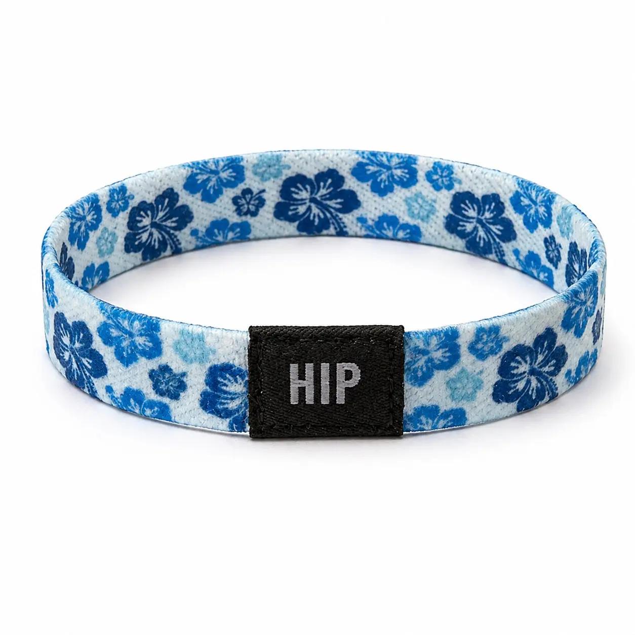 Blue Coastal Hibiscus Maui Flower Bracelet Hair Tie