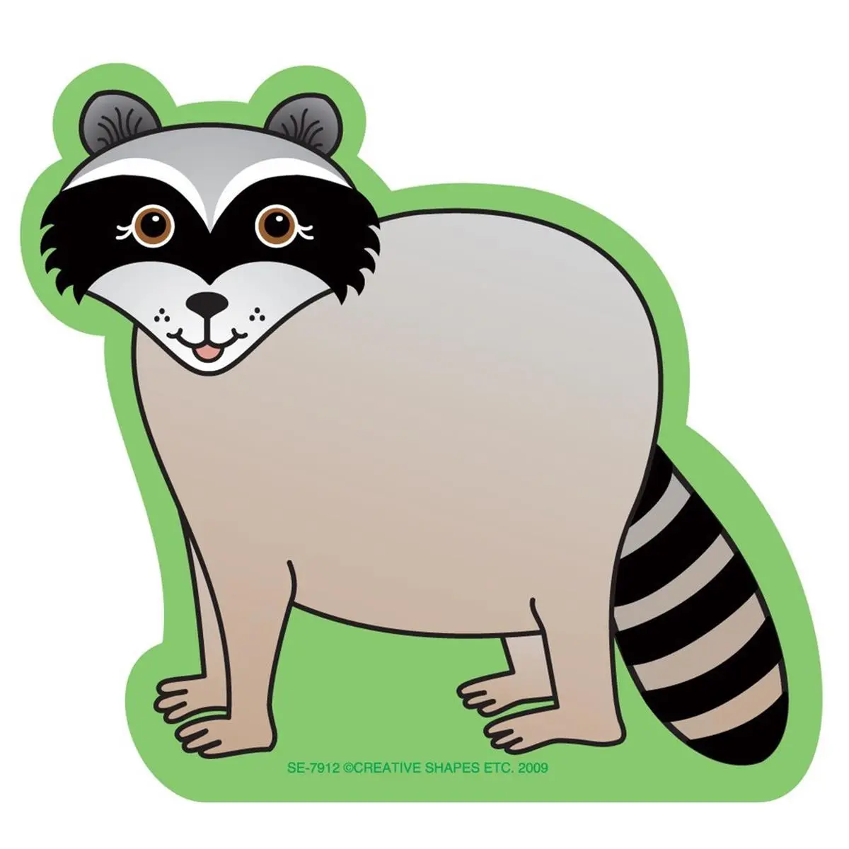 Creative Shapes Etc SE-7912 4.5x4 in. Raccoon Mini Notepad - 35 Sheets per Pack, Innovative Office Stationery for Children, Daycare to Inspire Creativity