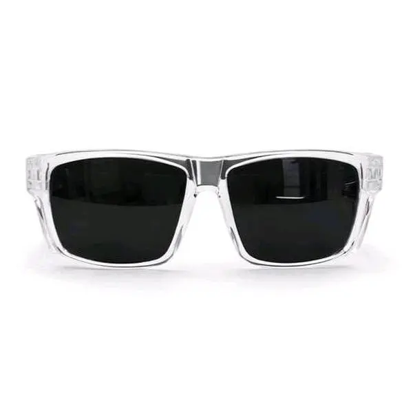 Safety Plus Collection: Clear Polarized ANSI Z87 Rated Safety Glasses with Wide Frame for Job-site Protection