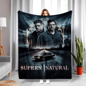 A Cozy Flannel Blanket Inspired by The Supernatural Created Ideal for Beds, Sofas, And Travel, It Makes a Great Gift for Birthdays And Parties. This Soft Blanket Is Machine Washable And Perfect for Camping.