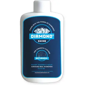 Diamond Shine Professional Bathroom Cleaner - Hard Water, Lime, Calcium, Rust Remover - Shower Door, Glass, Chrome, Sinks, Faucets, Tub, and Toilet -10 oz