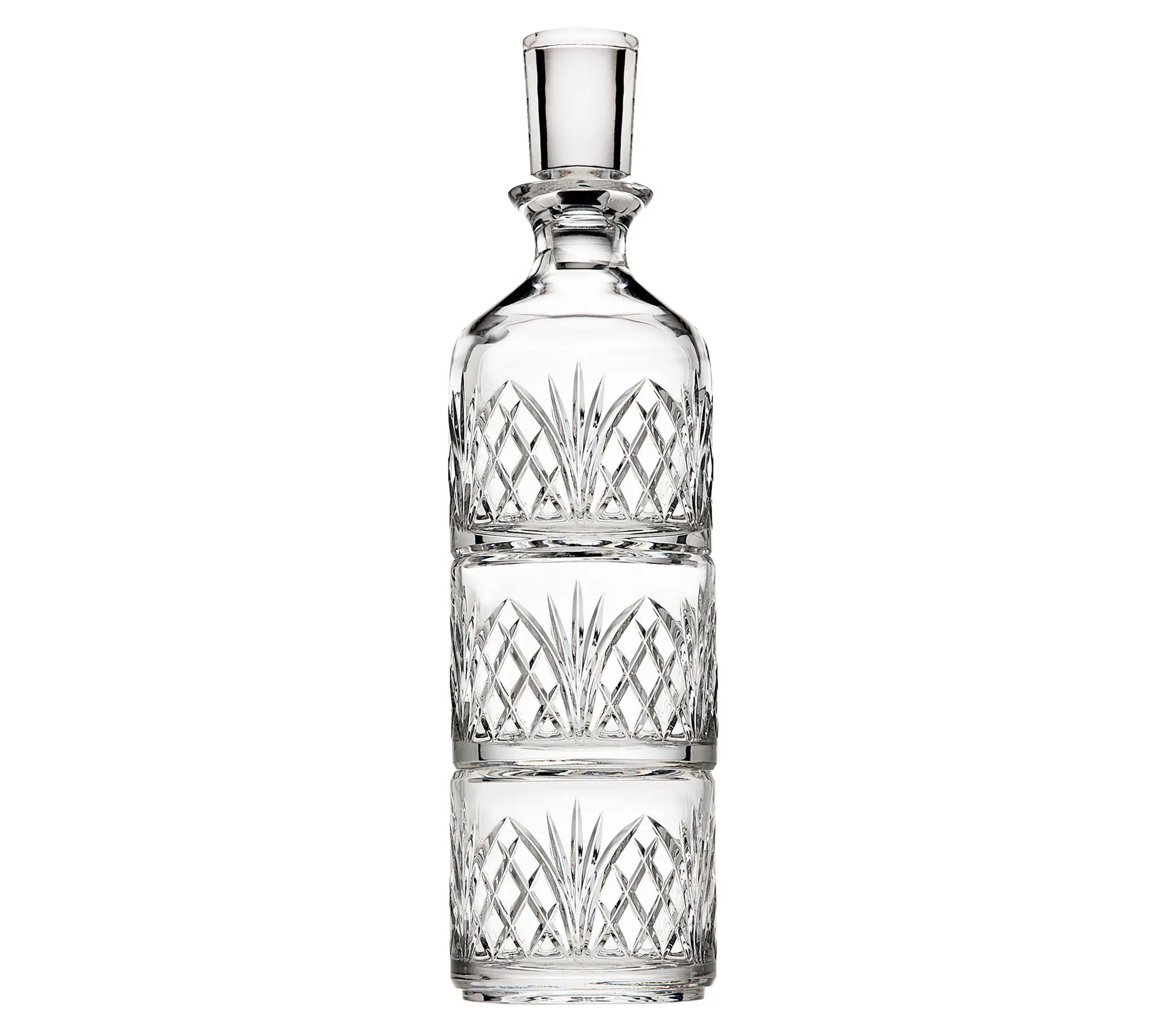 Godinger Four Piece Dublin Stacking Glass Decan ter Set