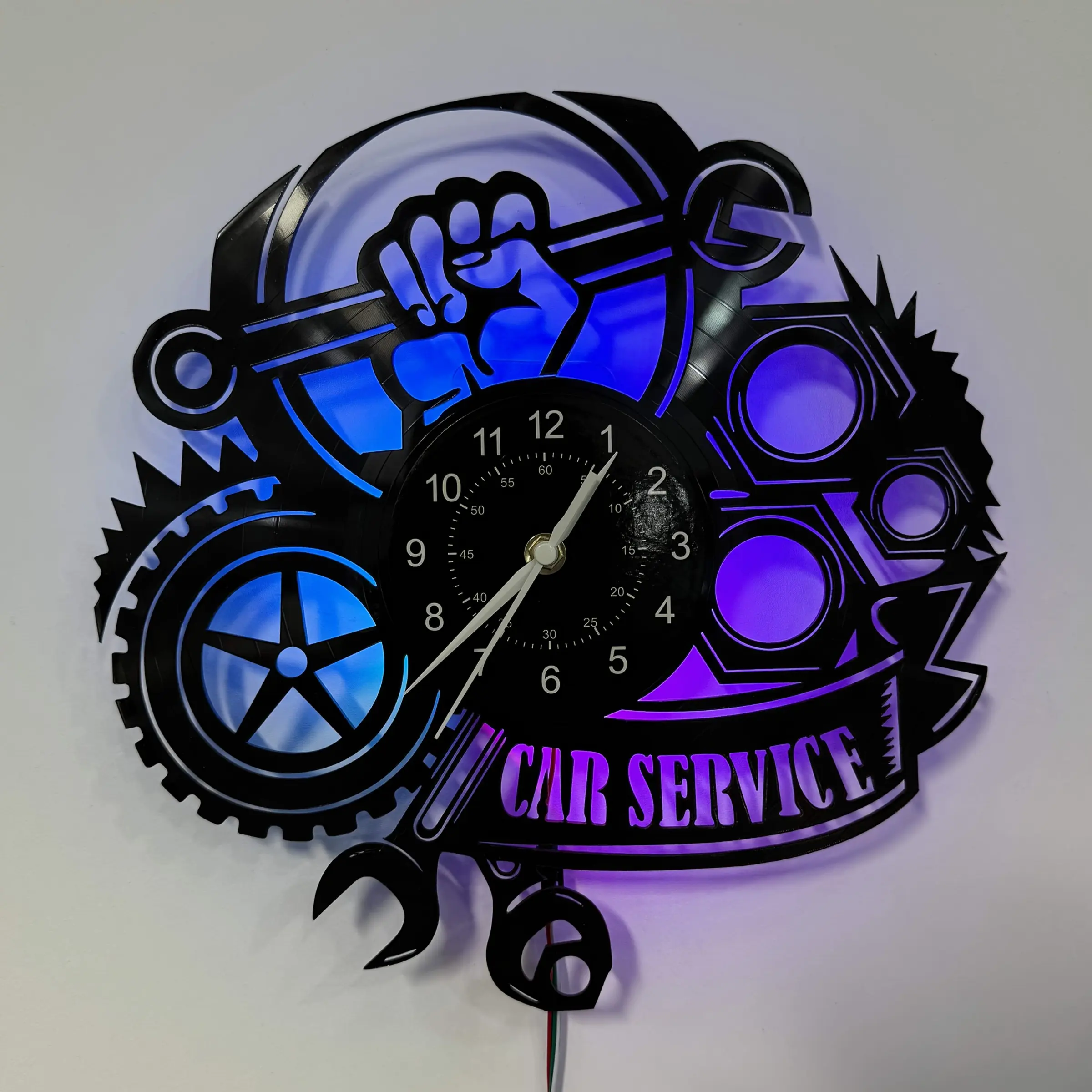 LED Wall Clock with Auto Repair Tool Theme, Perfect Living Room or Office Decor, Ideal Gift for Special Occasions