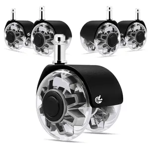 THE WELL KEPT 2 Inch Office Chair Caster Wheels Set of 5 Heavy-Duty Smooth Rolling Safe for  Floors Silent and Durable Replacement for  and Office Chairs