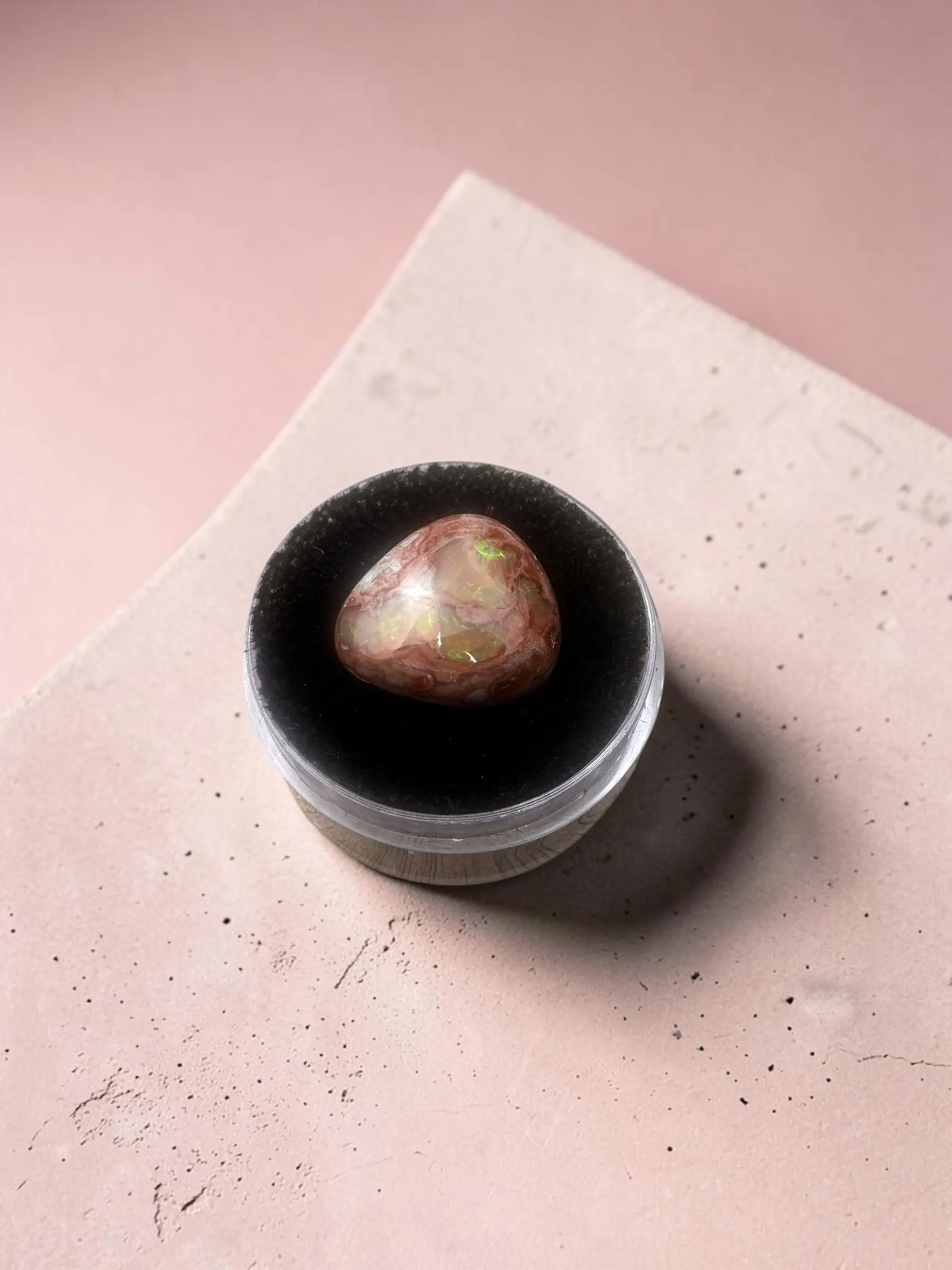 7.75 ct Natural Mexican Cantera Opal Cabochon | Fire Opal in Matrix Loose Gemstone for Jewelry Making