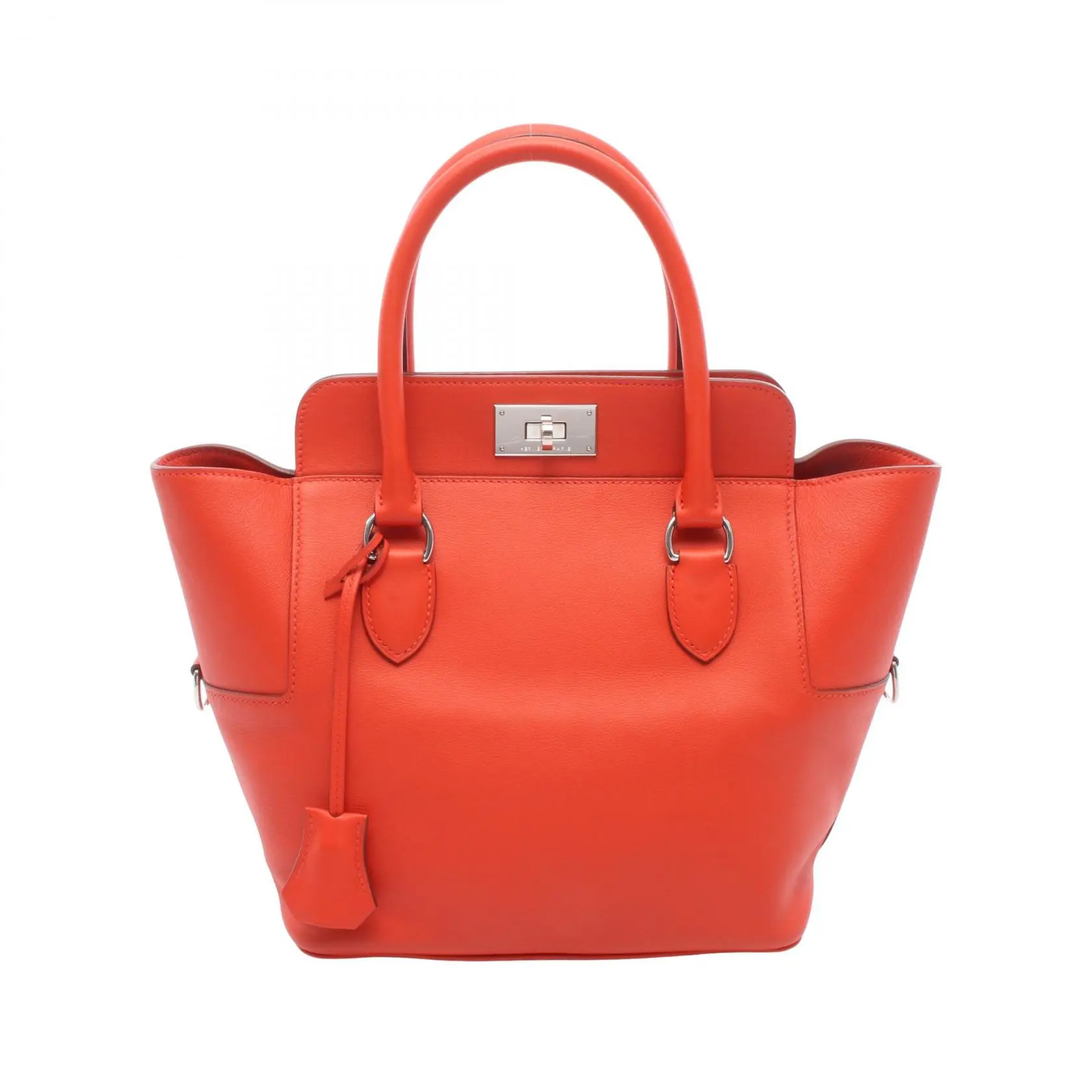 Pre-owned HERMÈS Calfskin Shoulder Bags Hermes Toolbox20 Calf Leather Handbag