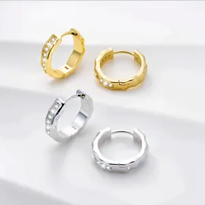 ALEXCRAFT Mother's Day Gifts: Chunky Gold & Silver Hoop Earrings for Women, Hypoallergenic Wavy Chunky Hoops with Pave Zircon Stones, Fashion Party Accessory, Birthday Gift for Girls, Women’s Accessories