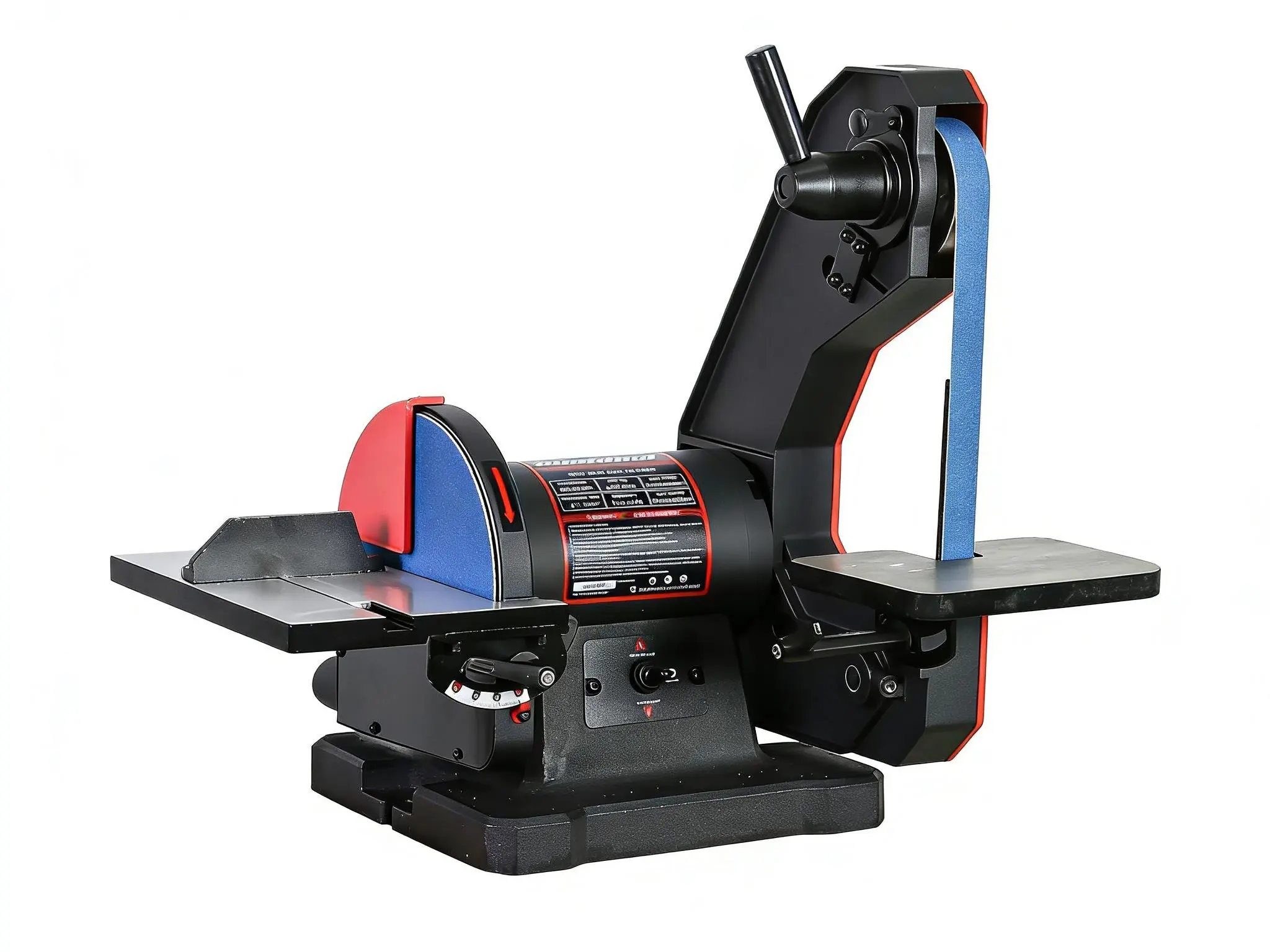 BUCKTOOL Dual Speed 1" x 42" Belt Disc Sander Combo Machine, Bench Knife Sharpener with Large Work Table, Professional Benchtop Direct-Drive 4.8A Brushless Motor Tool for Metalworking, BD1801DS
