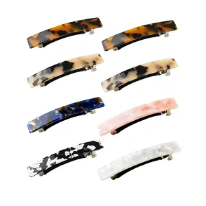 Hair Barrettes for Women, 8 Pcs Barrettes for Fine Thin Thick Hair, 3 Inch Acetate Small Clips Barrette No Slip, French Tortoise Shell Womens Girls Accessories outdoorfun