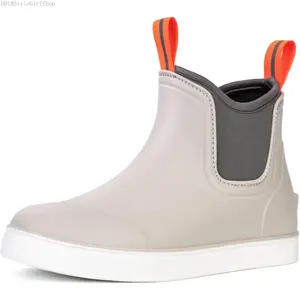 Women's Deck Boots Waterproof Ankle Rain Boots Outdoor Fishing Garden Boots for Women Anti-Slip Lightweight Comfortable Work ShoesDD18StyleGirlShop