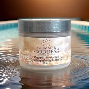 Glimmer Goddess Organic Shimmer Body Butters Travel Size 2 oz Diamond Sexy Level 2 Nourishing Hydrating Natural Glow Vegan Cruelty-Free Paraben-Free All-Natural Ingredients Travel Ready