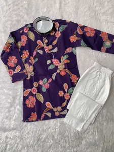 Boys Royal Purple Kurta Pajama