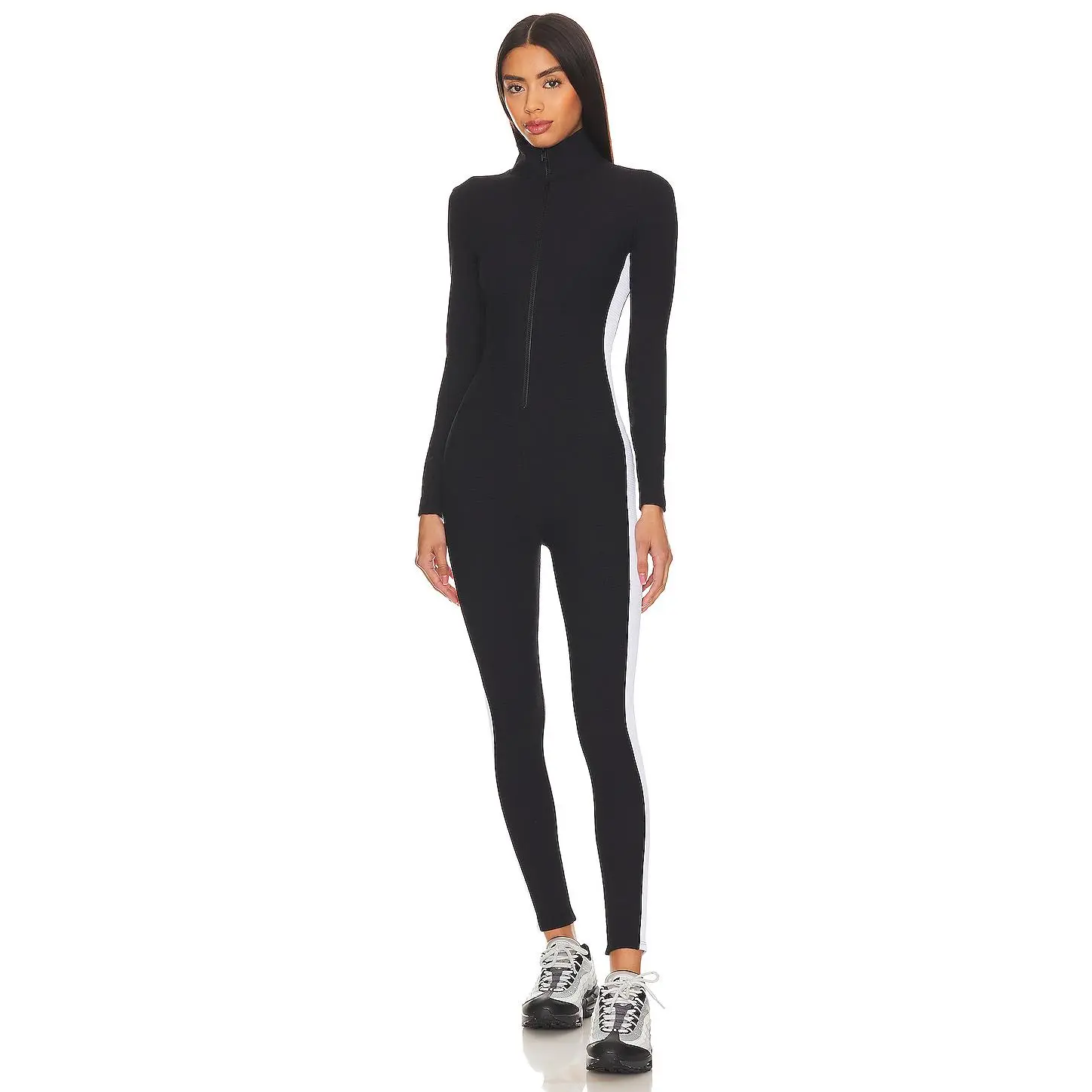 YEAR OF OURS Thermal Ski Onesie in Black & White