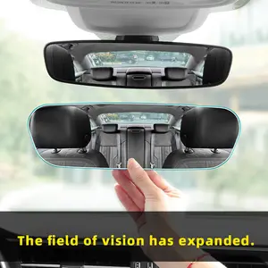 Universal wide-angle high-definition curved anti-glare interior rearview mirror for cars