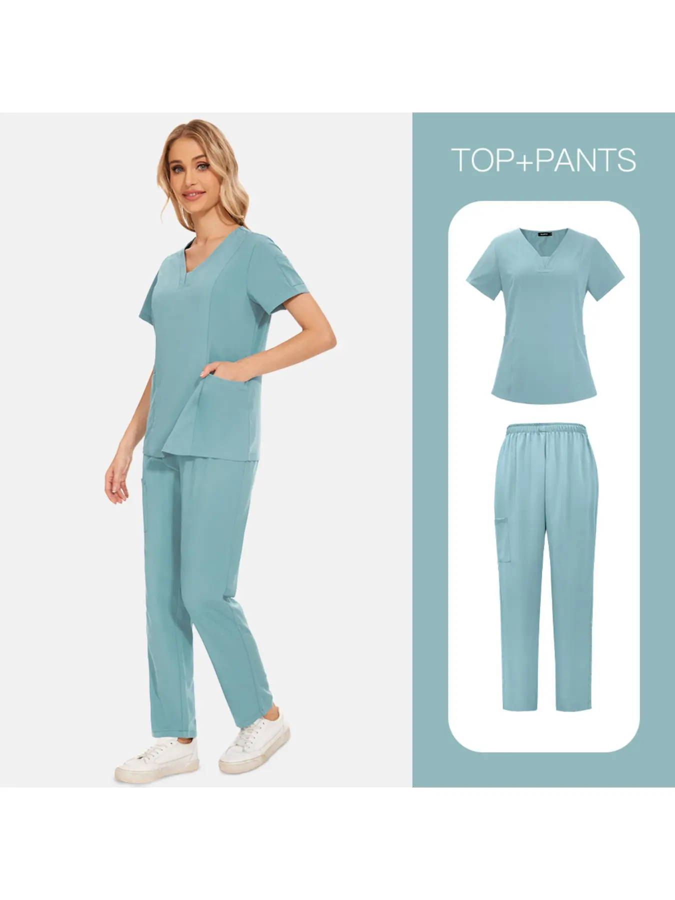 SPA Pet Hospital Work Uniform Daily Practical Two-piece Uniform Nursing Center Comfort Casual Suit Beauty Salon Doctor Nurse Uniform Womenswear Workwear