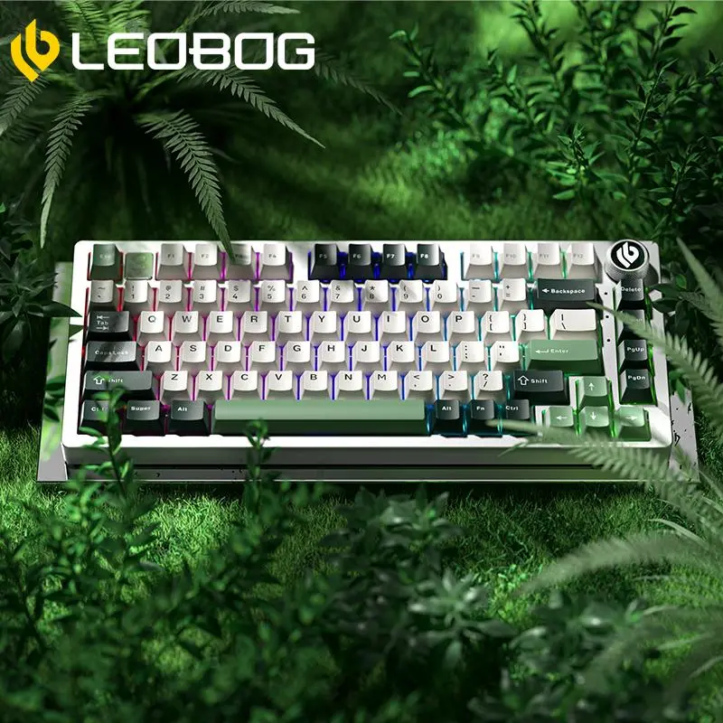 Leobog Hi75 Mechanical Gaming Keyboard, Rgb Lighting Keyboard, 16 RGB Backlit 81 Keys Wired Office Keyboard with Rotating Button & Original Switches for Windows Laptop PC
