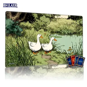 Serene Countryside Ducks & Pond MTG Playmat - 12x24in Non-Slip TCG Playmat for Family Gathering, Party & Gifting, Compatible with MTG TCG Card Games