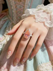Elegant Women's Fashion Ring with Water Drop Zirconia, Teardrop Bridal Rings, Anniversary Ring, Perfect for Valentine's Day, Weddings, Parties, Birthdays & Anniversaries