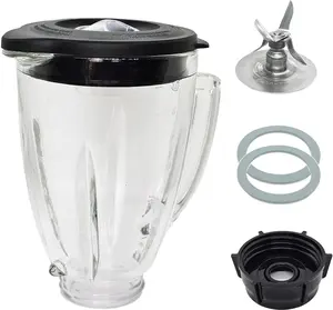 6 Cup Blender Glass Jar with , Blender Replacement Parts for Aspas Para Licuadora Oster Osterizer (NOT fit Pro, Master or Versa models)