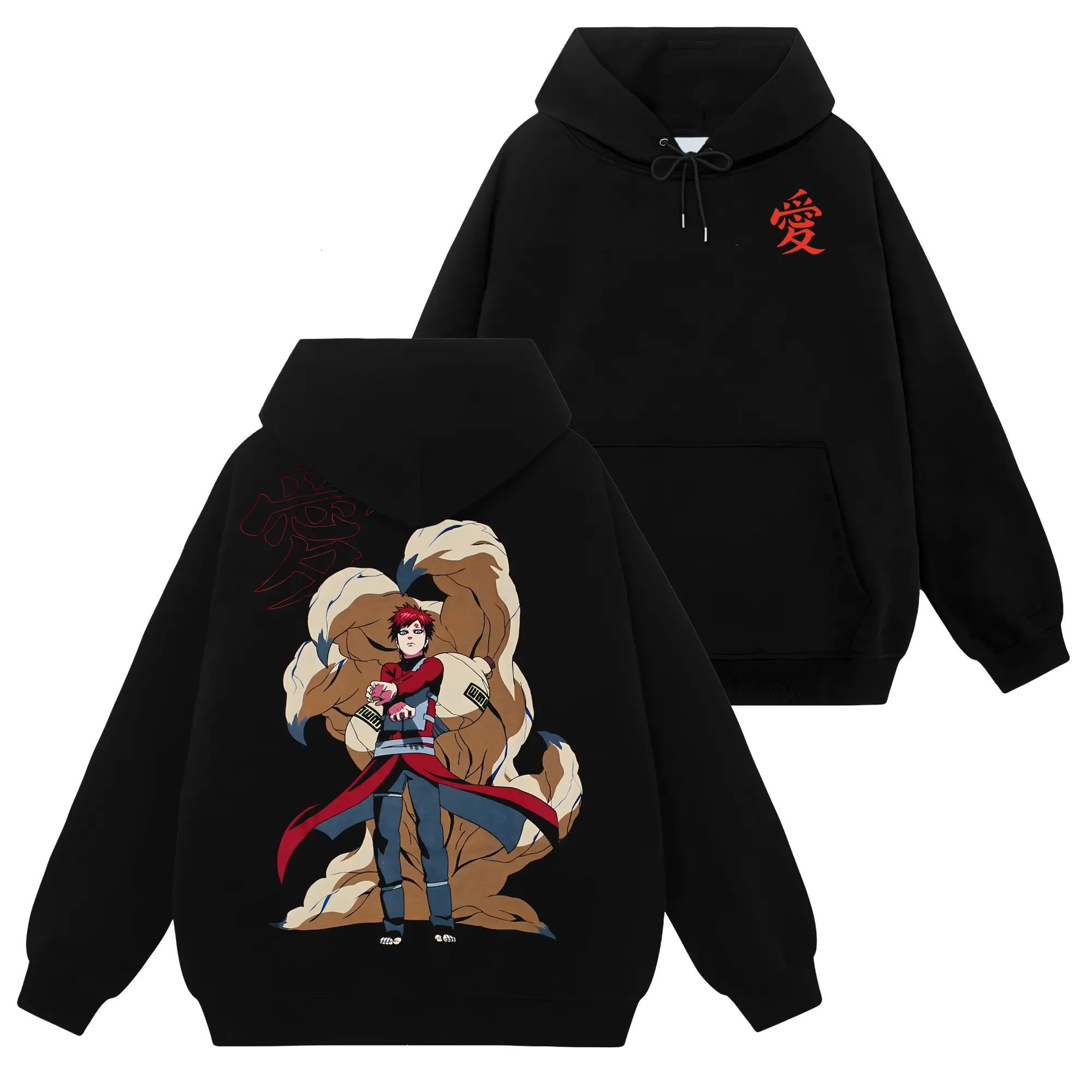 [Shinobi Shop] Limited Gaara Kazekage Hokage Shukaku - Naruto Shippuden #171 Hoodie T-Shirt Sweatshirt, Retro Vintage Unisex Graphic 90s Cotton, Gift For Wibu, Anime Manga Y2K Streetwear Apparel Everyday