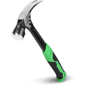 20 oz Claw Hammer with   Holder, Straight Rip Claw Hammer with Shock-Absorbing Handle, Heavy Duty One- Forged Hammer