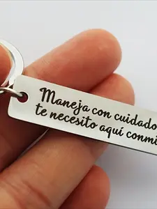 Driving safety keychains, keychains for dads, boyfriends, truck drivers, unisex Valentine's Day gifts, Stainless Steel Keychain